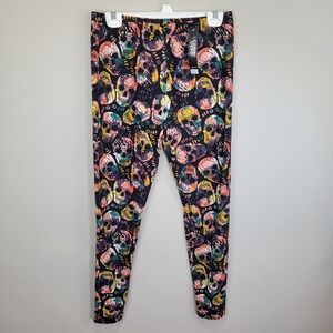 Leggings Depot Colorful Skull‎ Polyester Spandex Ankle Leggings Extra Plus Size